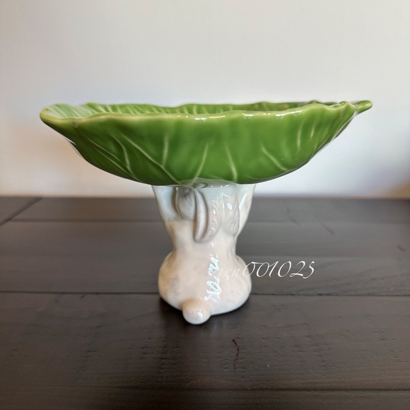 Threshold Stoneware Bunny Cabbage Dessert Bowl